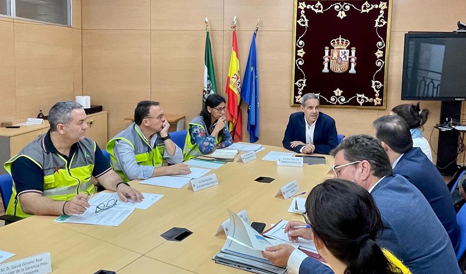 Simulacro desarrollado a modo de despacho en la Subdelegación del Gobierno en Cádiz.